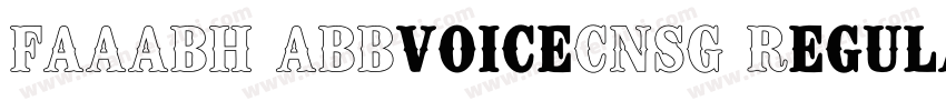 FAAABH ABBvoiceCNSG Regular字体转换
